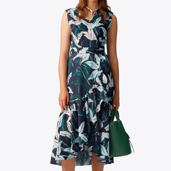 Tory Burch Bloom Print Wrap Dress - Picture 4 of 8